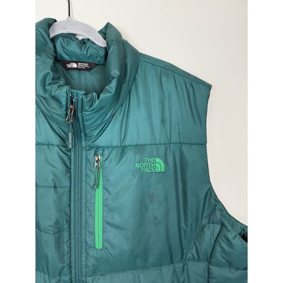 The North Face Vest Mens 2XL Green Aconcagua Down 550 Fill Puffer Full Zip XXL - Picture 2 of 13